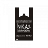 Пакет-майка 30*55см 25мкм Nikas Strong черный (100/1500) Союзполимер